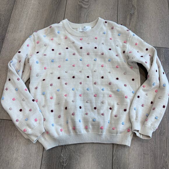H&M Natural White Textured-Knit Sweater - Size 8-10Y - Picture 4 of 5